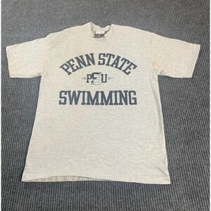 VTG Penn State Nittany Lions T Shirt Womens Medium Single Stitch Swimming 90s